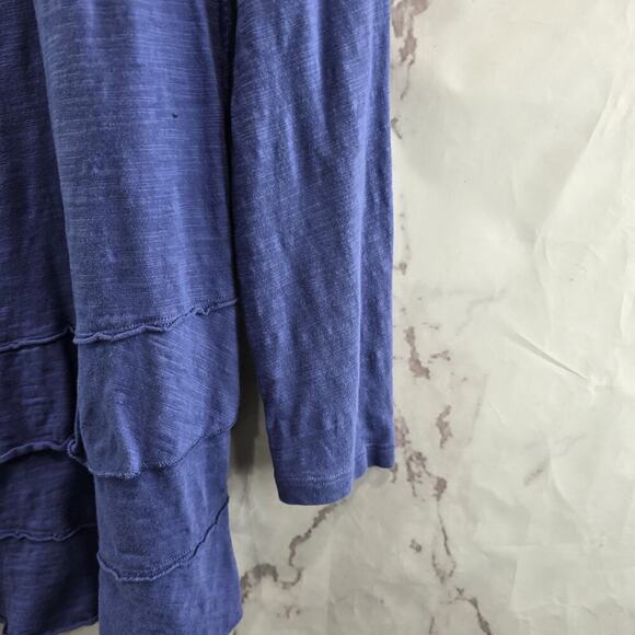 Soft Surroundings T Shirt Womens Small Purple Long Sleeve Layered Tiered Ruffle - Picture 4 of 11